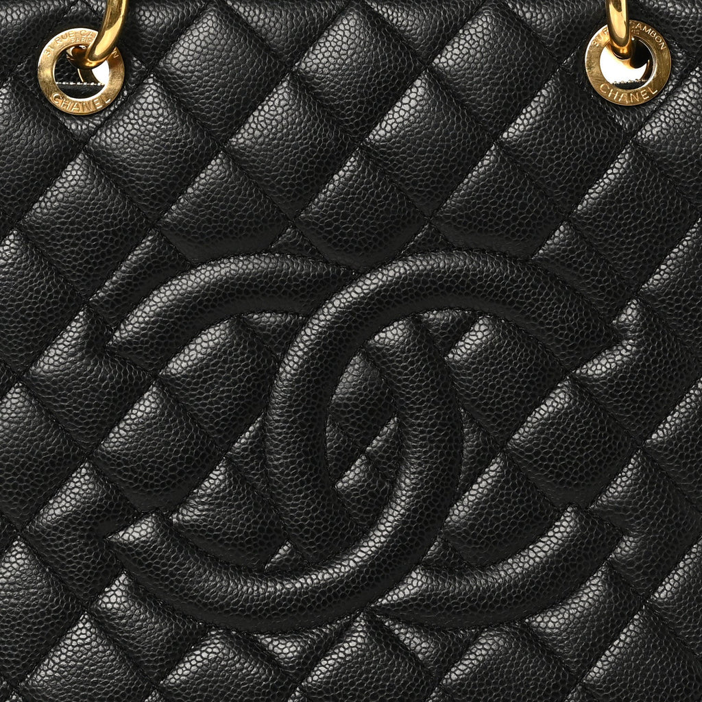 Chanel Caviar Quilted Grand Shopping Tote GST Black