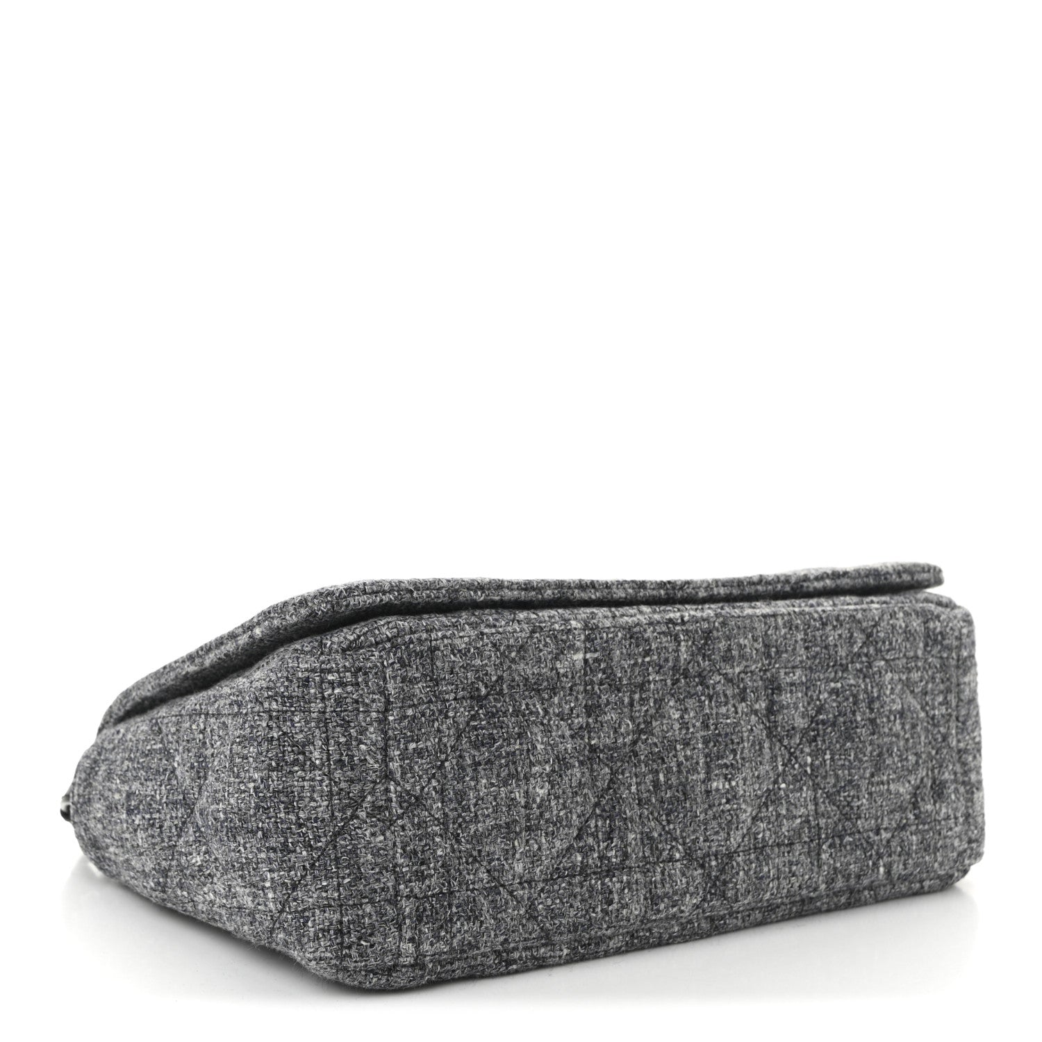 Christian Dior Tweed Macrocannage Medium Caro Bag Black