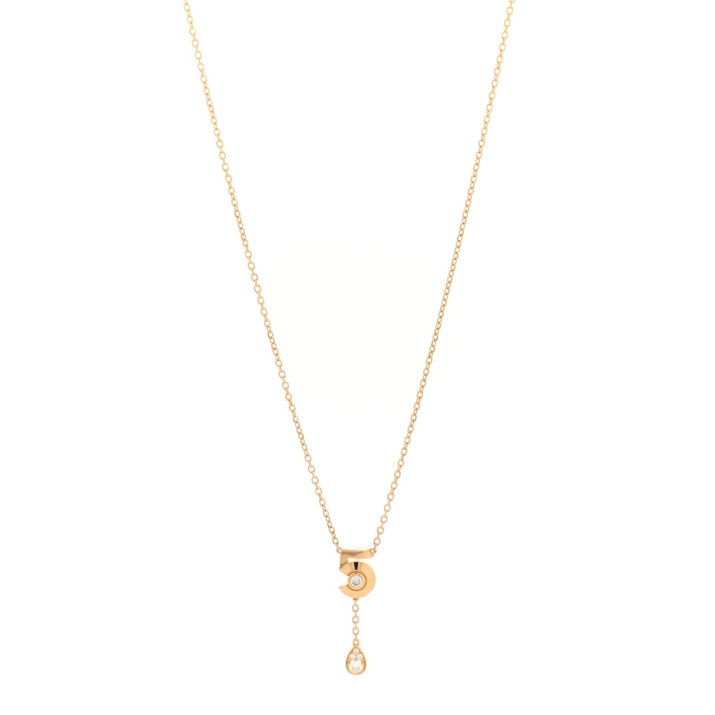 18K Yellow Gold Diamond Eternal No 5 Necklace