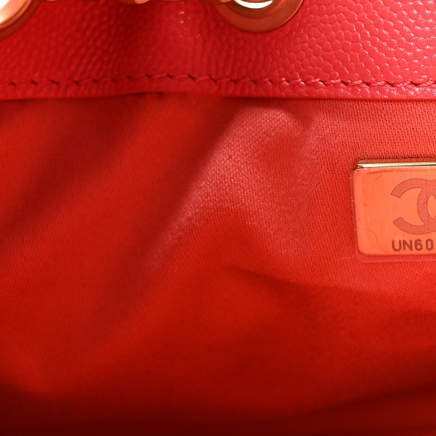 Chanel Caviar Quilted Mini Chanel 25 Handbag Coral