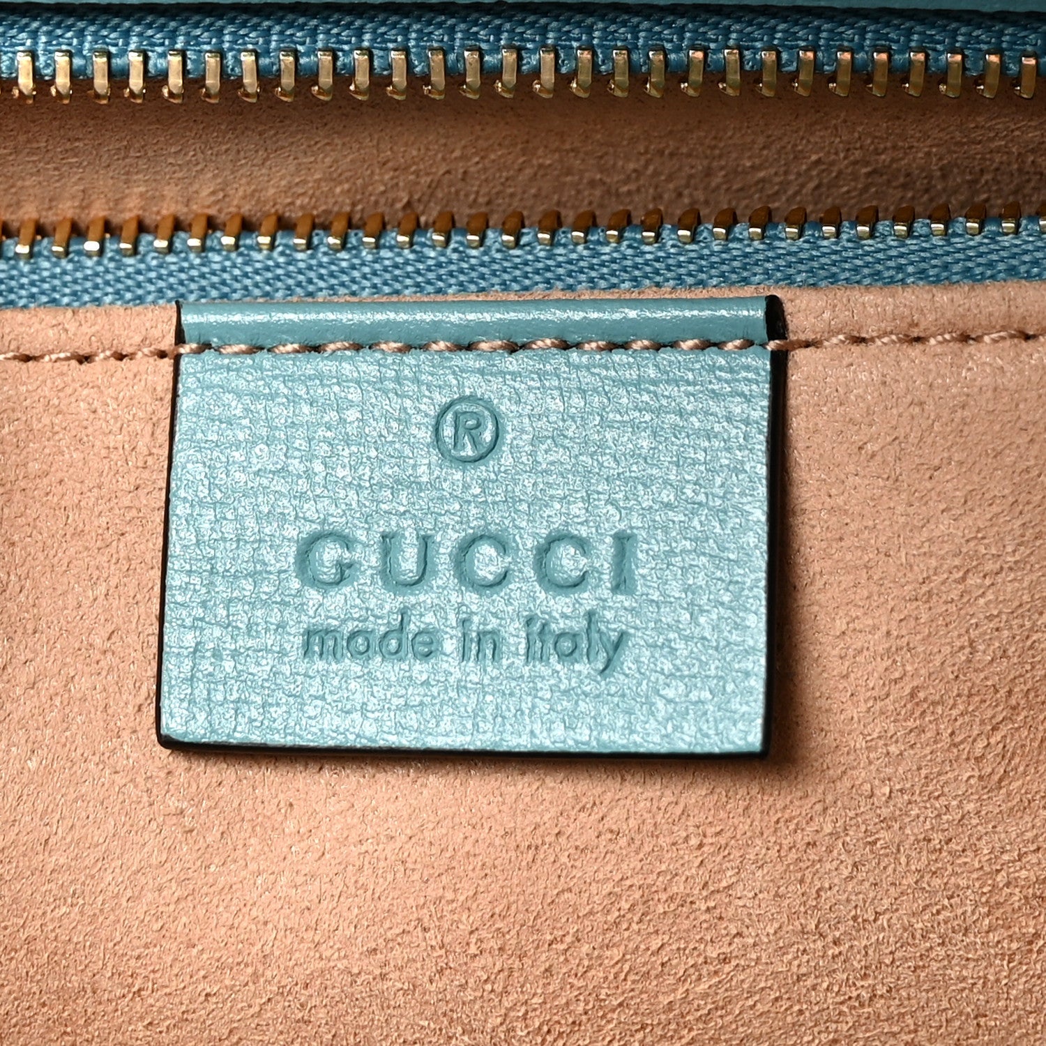 Gucci Azalea Calfskin Horsebit 1955 Shoulder Bag Dusty Azure