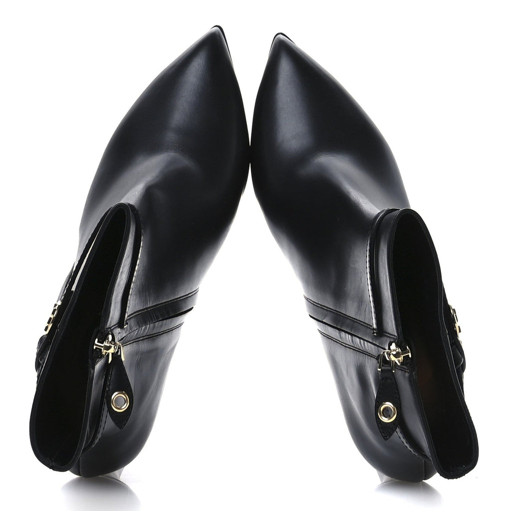 Louis Vuitton Calfskin LV Roxy Platform Ankle Boots 41 Black