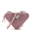Prada Satin Crystal Mini Triangle Crossbody Pouch Alabastro