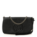 Gucci Pebbled Calfskin Medium Soho Flap Crossbody Black