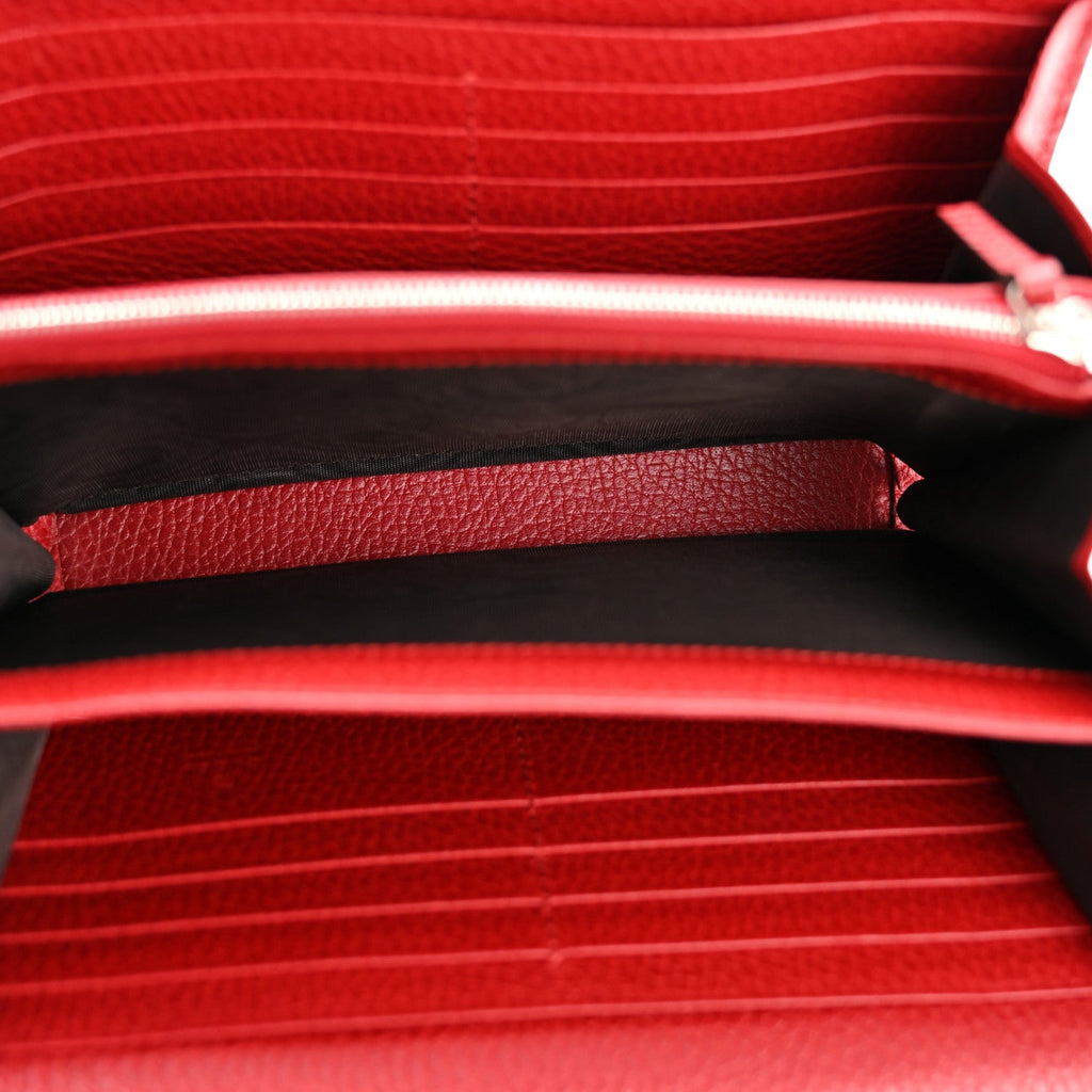 Gucci Calfskin Mini Dionysus Chain Wallet Hibiscus Red