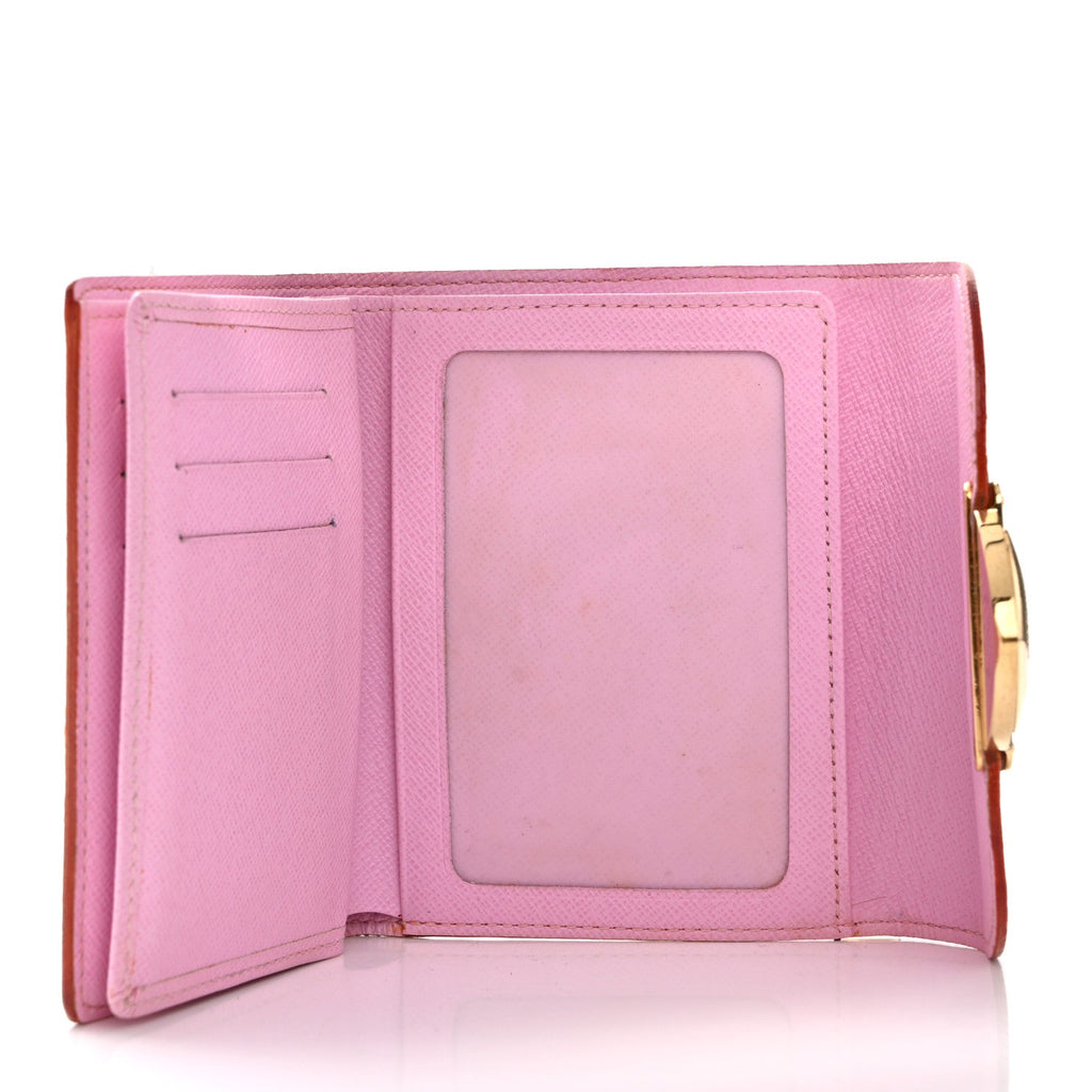 Louis Vuitton Monogram Multicolor Joey Wallet White Litchi