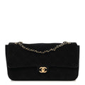 Chanel Suede Calfskin Small Souplissimo Maxi Flap Black