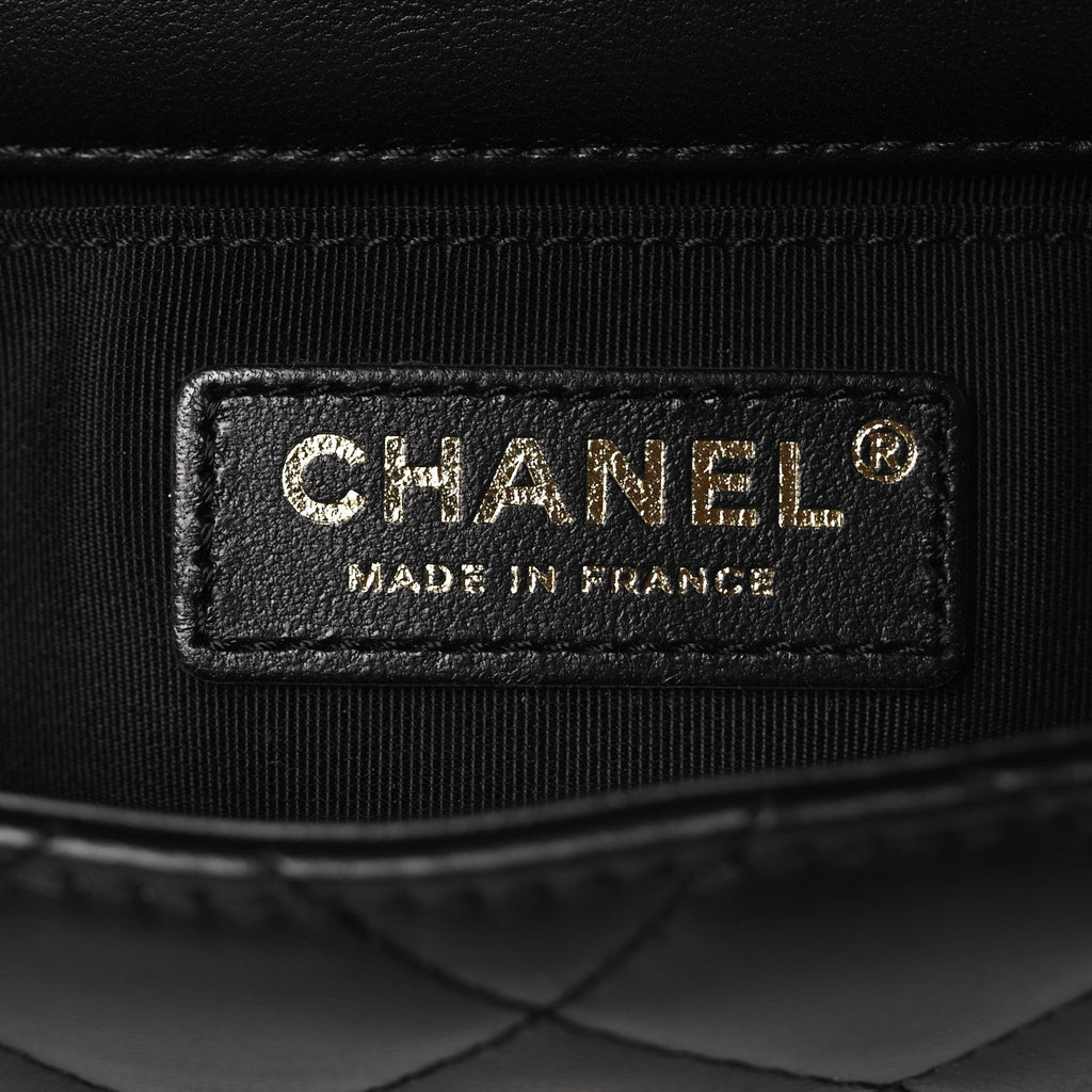 Chanel Lambskin Quilted Small My Precious Flap Black