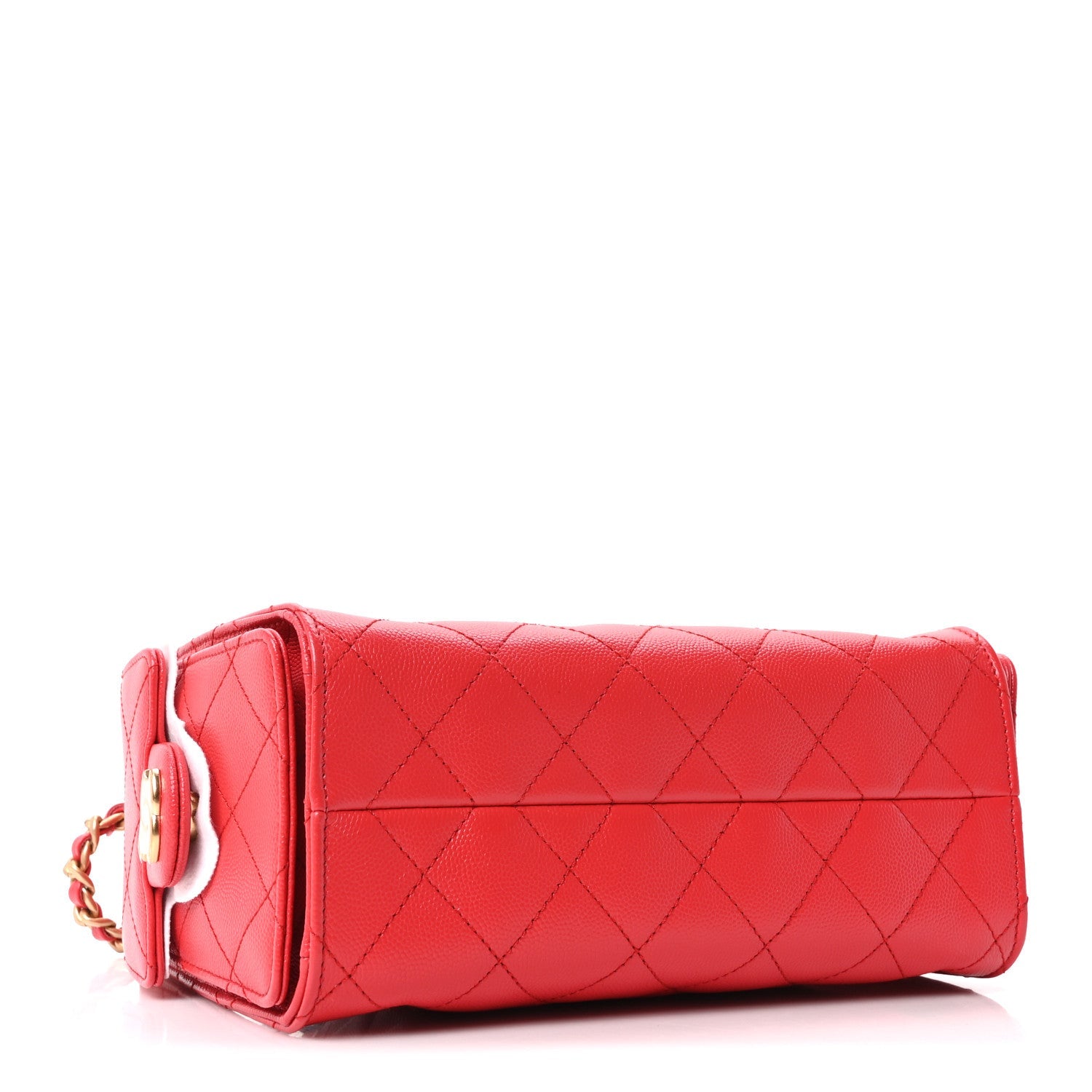 Chanel Caviar Quilted Mini Chanel 25 Handbag Dark Red