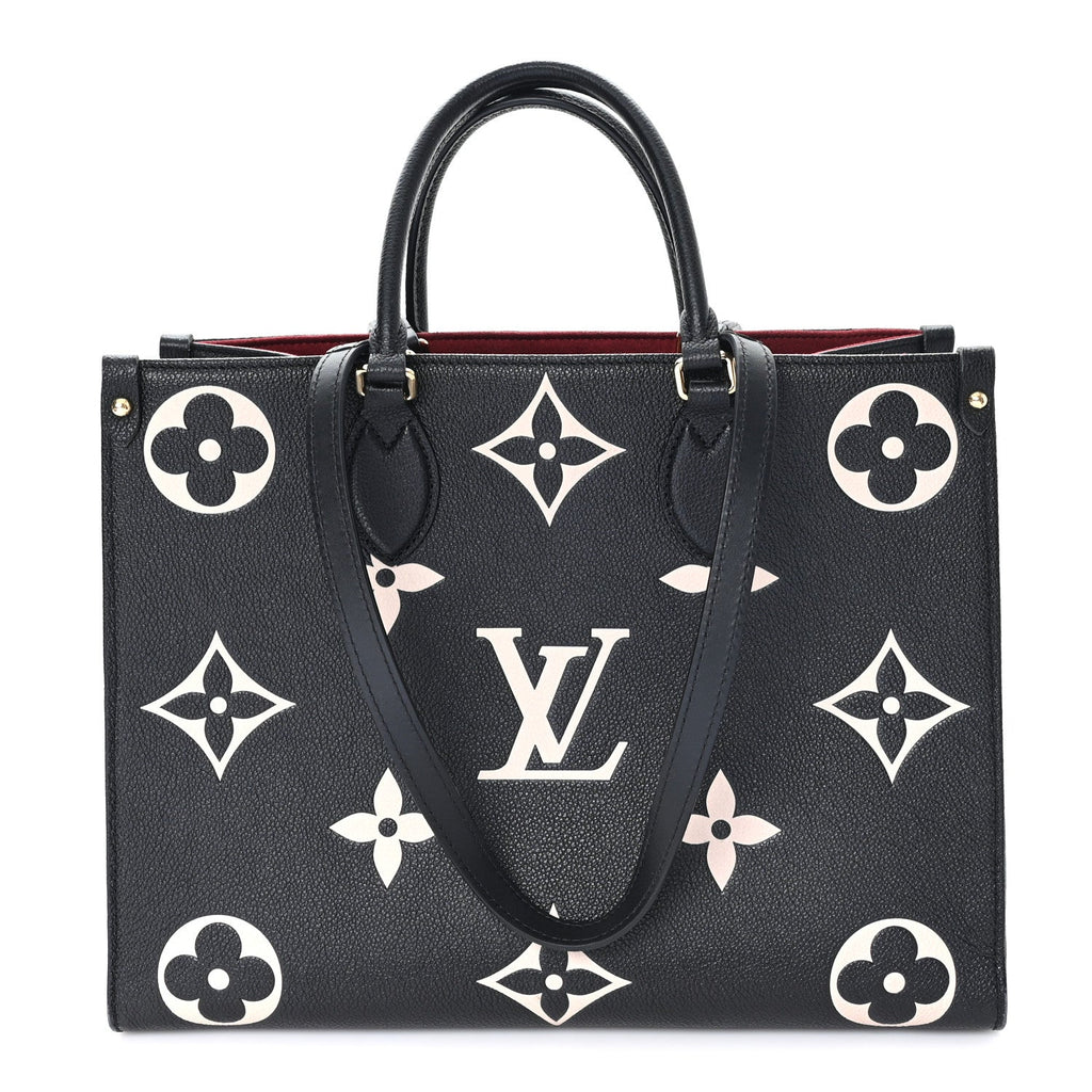 Louis Vuitton Empreinte Monogram Giant Onthego MM Black Beige