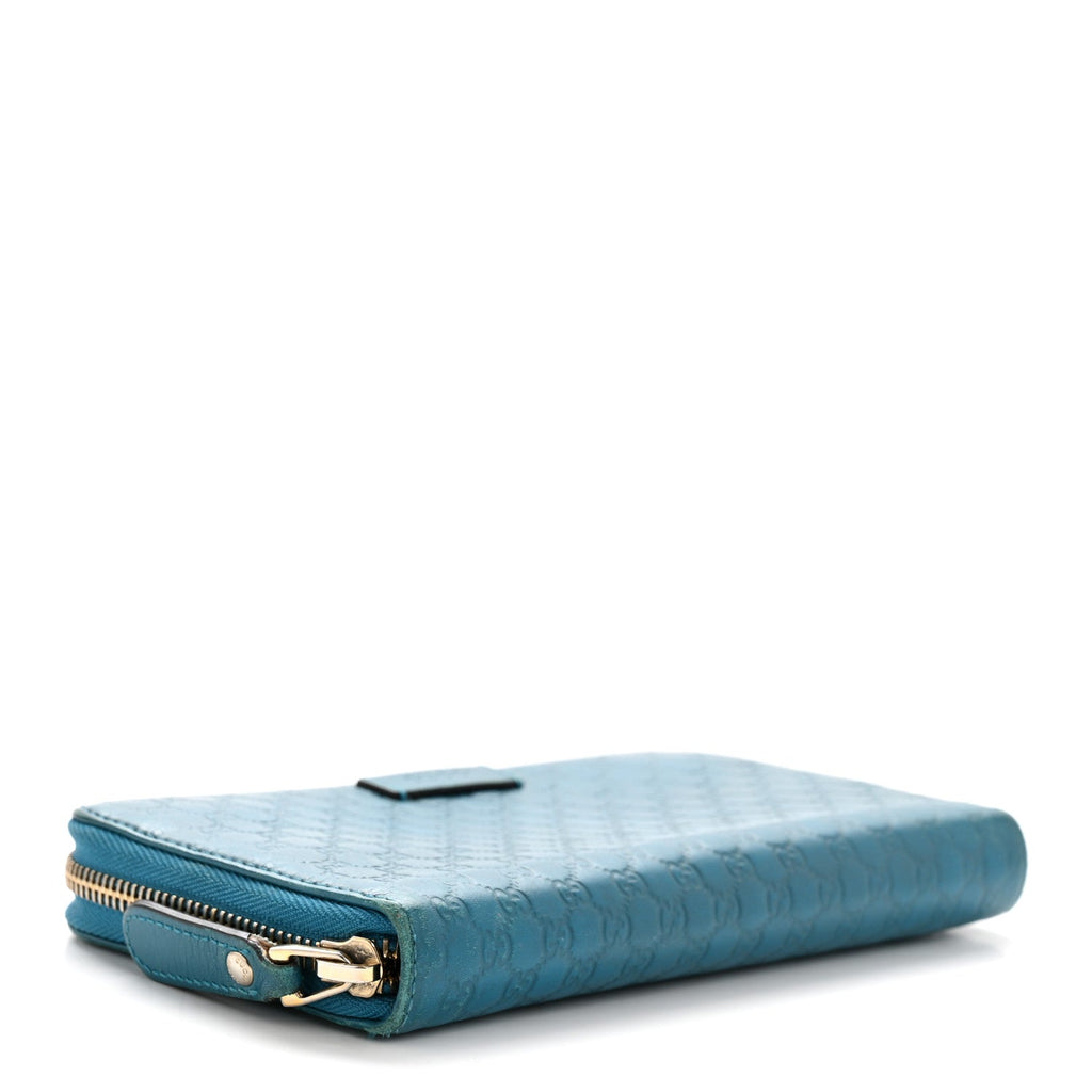 Gucci Microguccissima Zip Around Wallet Deep Cobalt