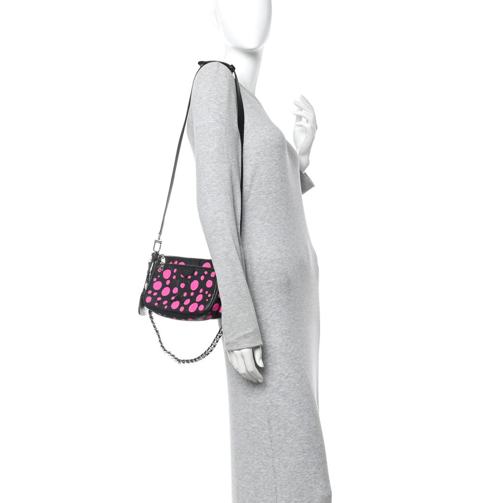 Louis Vuitton LV X YK Empreinte Multi Pochette Accessories Black Fuchsia