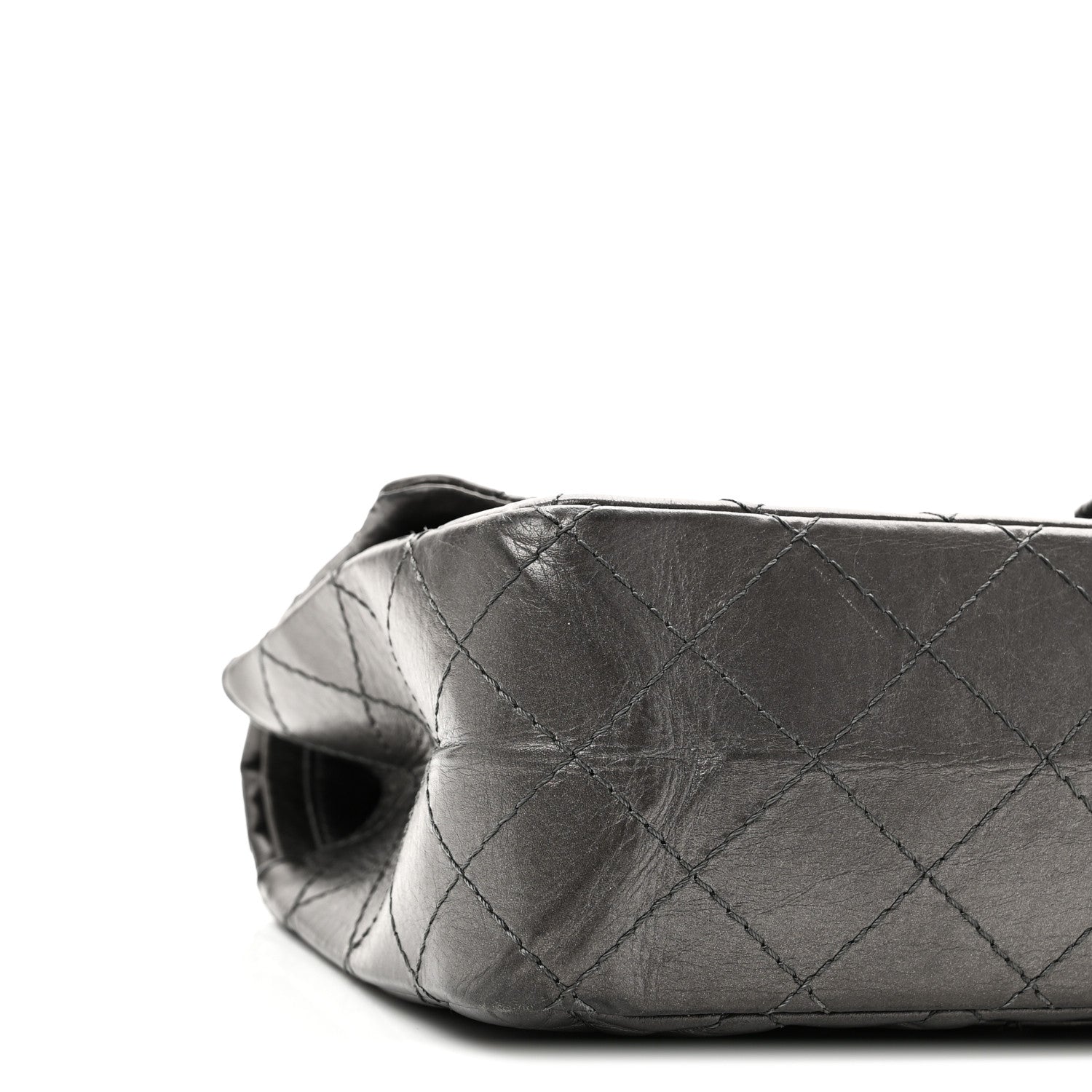 Chanel Metallic Aged Calfskin Quilted 2.55 Reissue 226 Flap Dark Grey