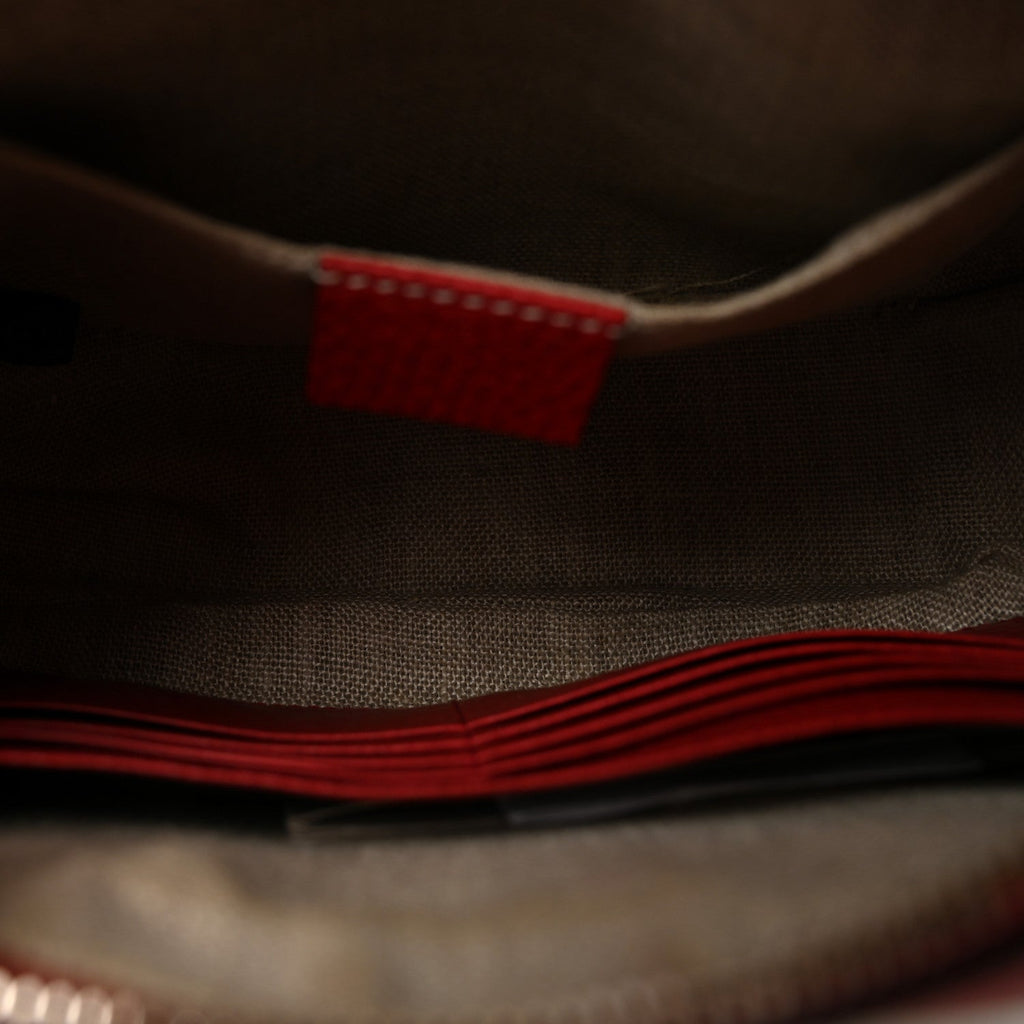 Gucci Monogram Mini Bree Messenger Bag Red