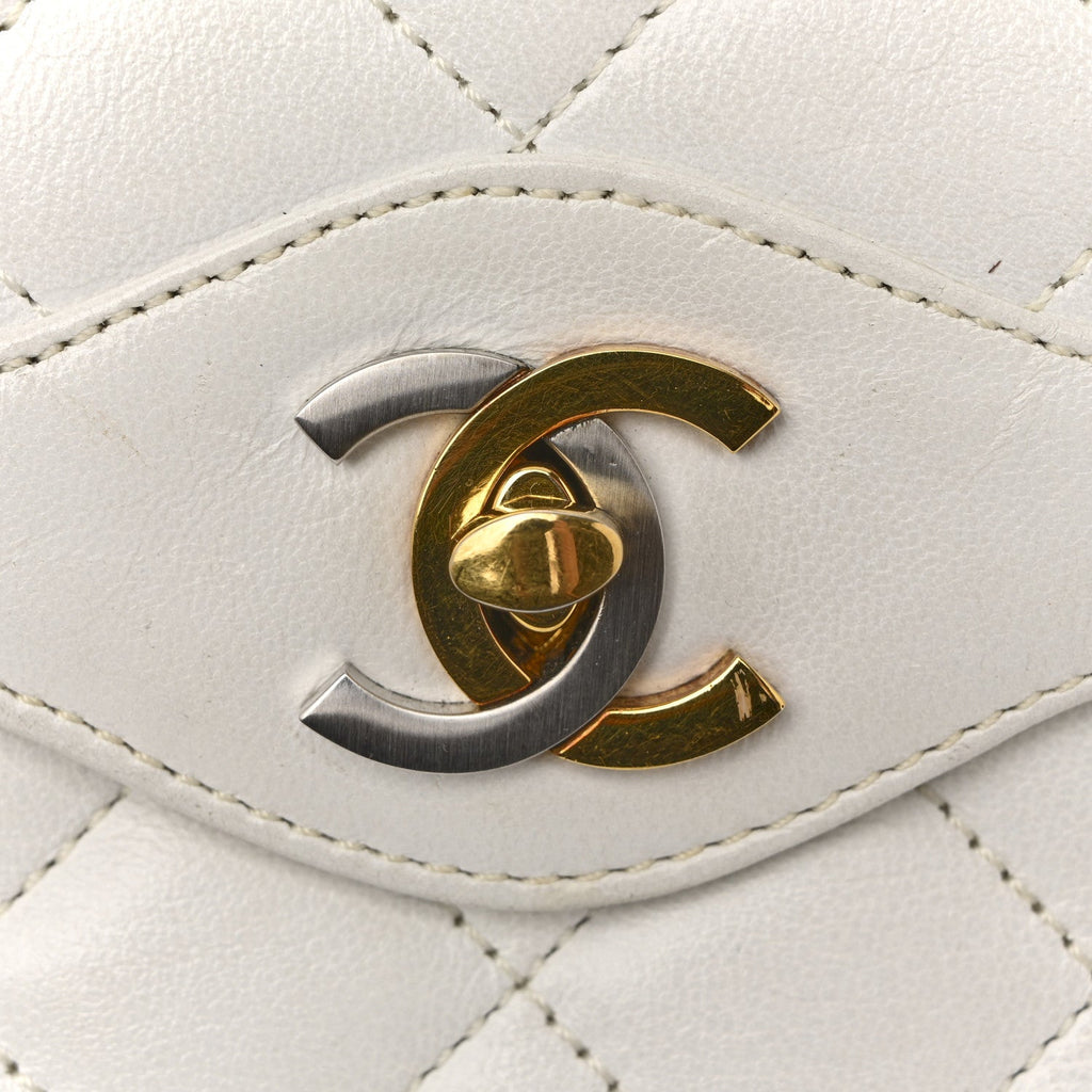 Chanel Lambskin Quilted Small Flap White