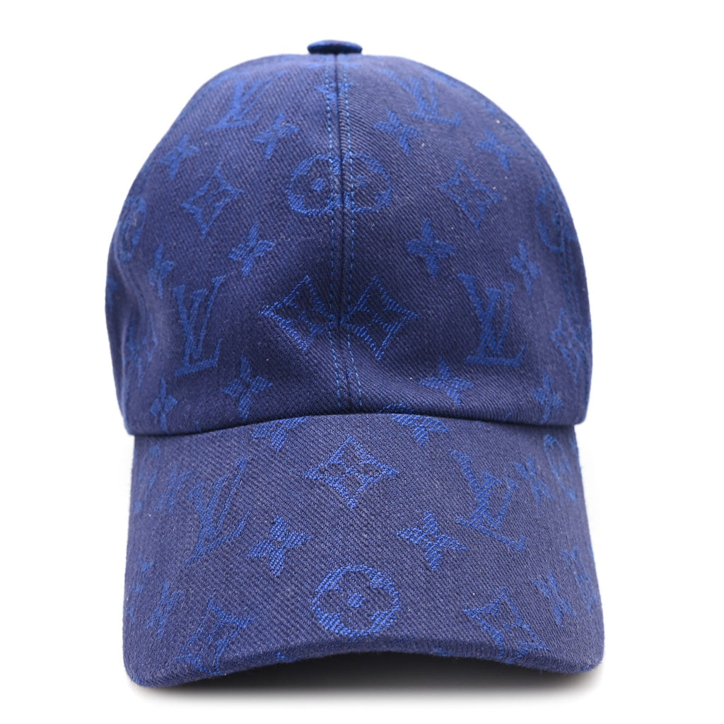 Louis Vuitton Cotton Monogram Essential Cap M Blue
