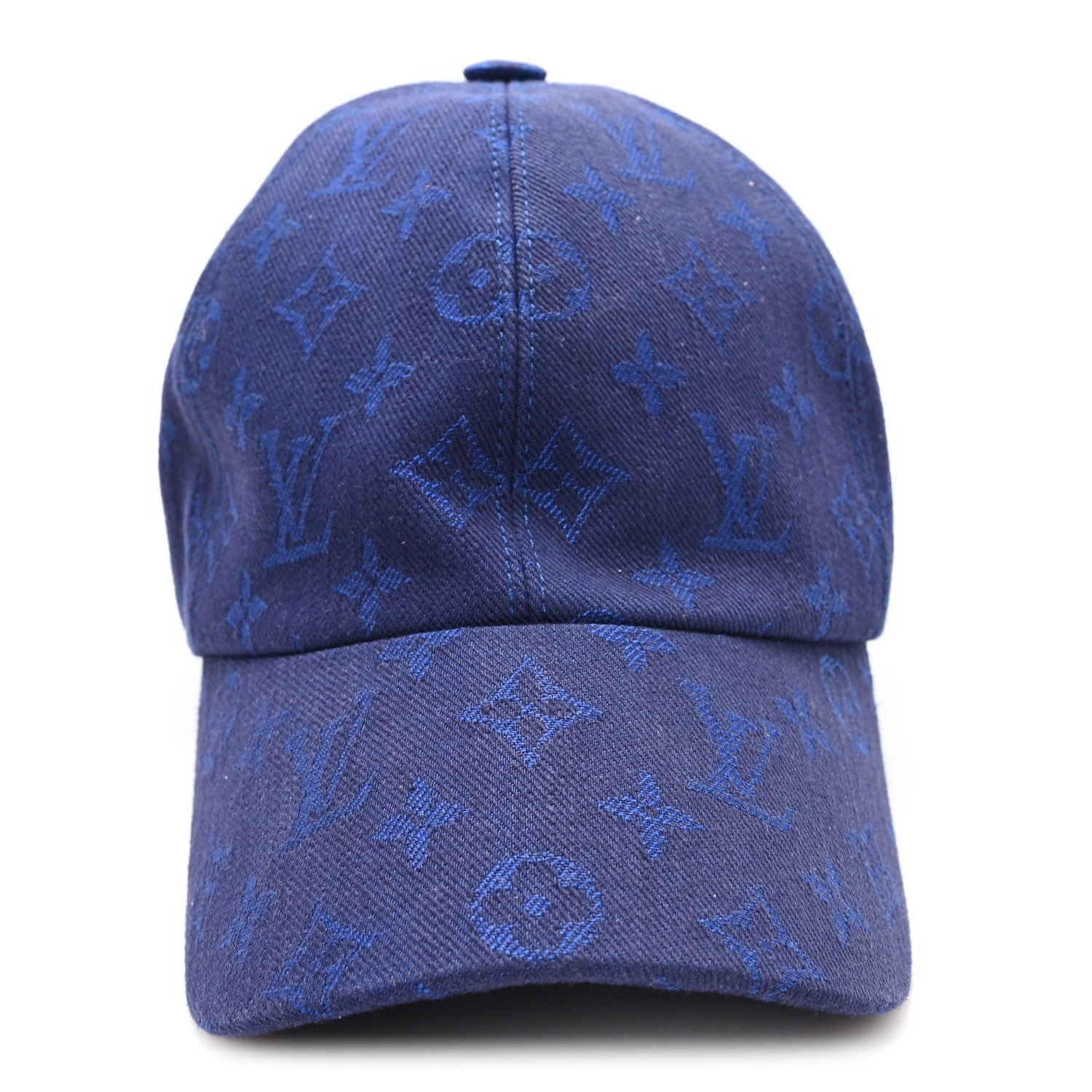 Louis Vuitton Cotton Monogram Essential Cap M Blue