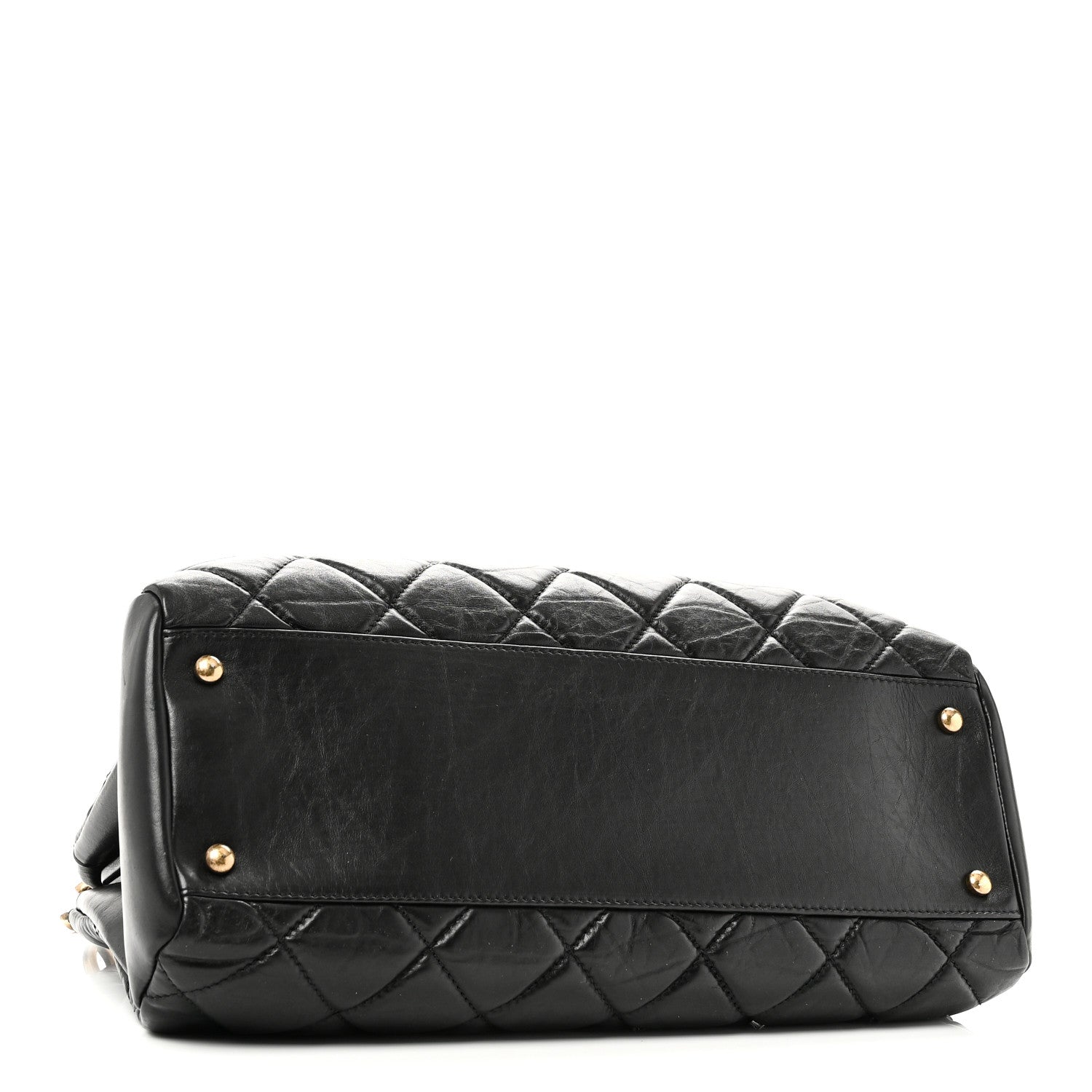 Chanel Aged Calfskin Large Just Mademoiselle Bowling Bag Black
