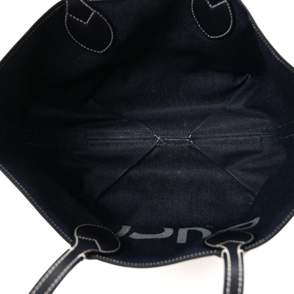 Gucci GG Supreme Monogram Denim Small Totissima Reversible Tote Beige Blue