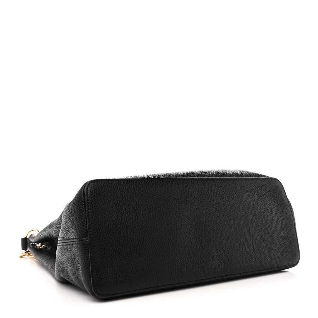 Gucci Pebbled Calfskin Large Soho Hobo Black