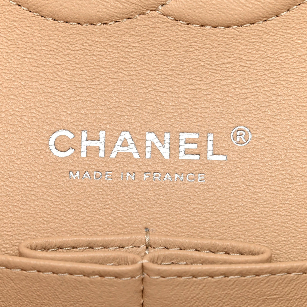 Chanel Caviar Quilted Medium Double Flap Beige