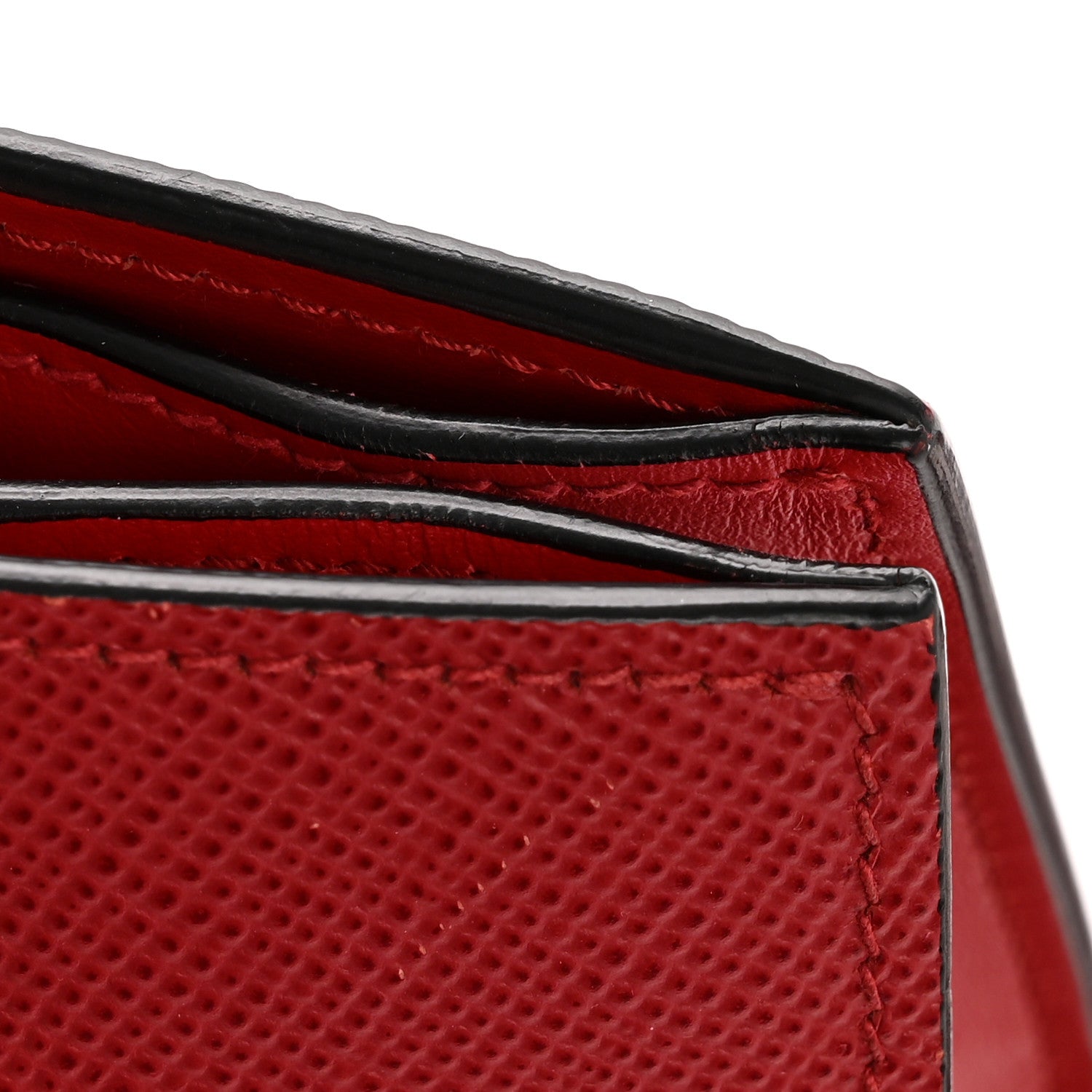 Prada Saffiano Cuir Calfskin Medium Monochrome Top Handle Tote Fuoco