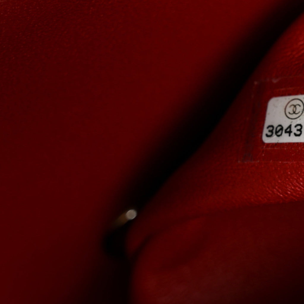 Chanel Lambskin Quilted Mini Rectangular Flap Dark Red