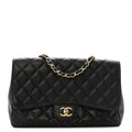 Chanel Caviar Quilted Jumbo Single Flap Black