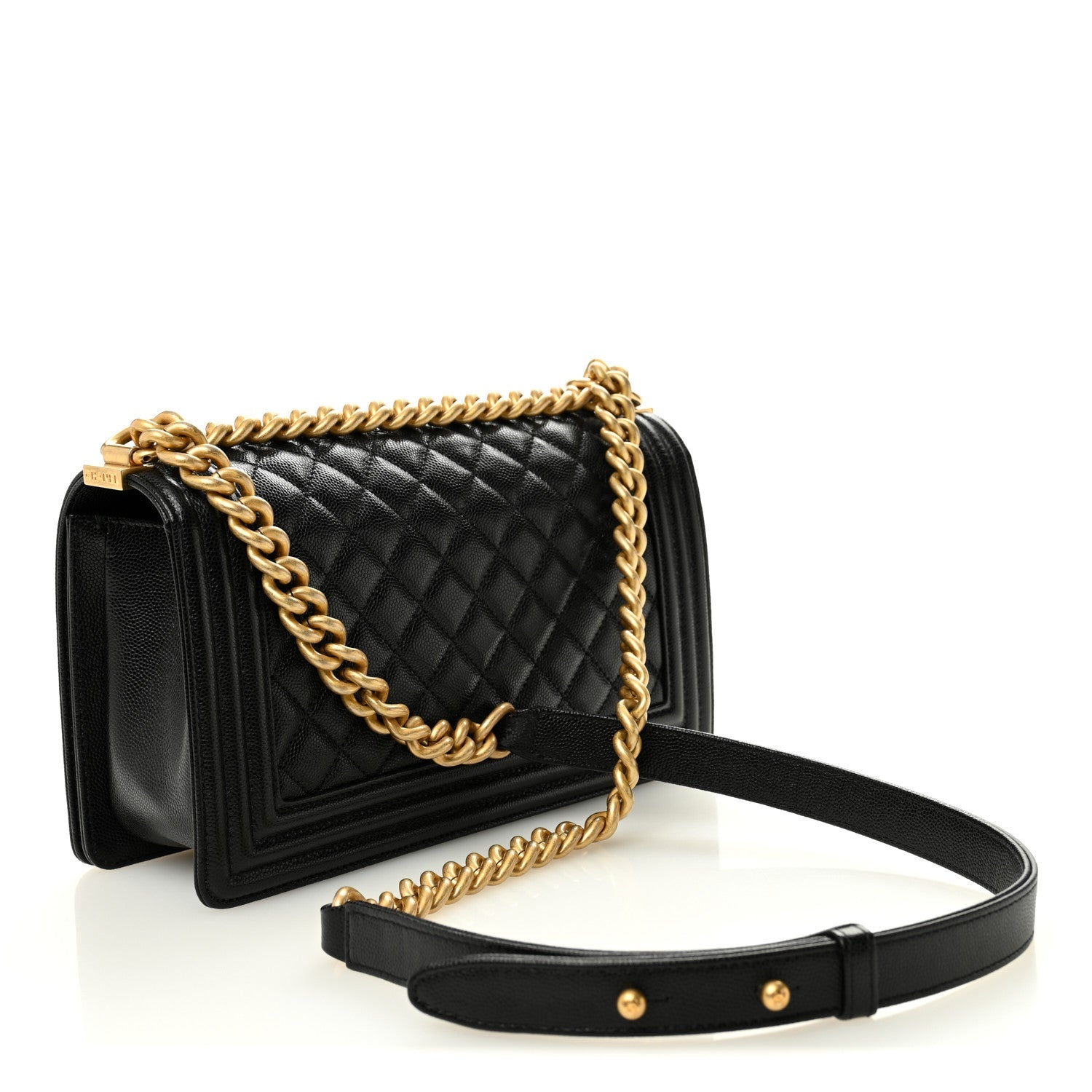 Chanel Caviar Quilted Medium Boy Flap Black