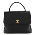 Chanel Caviar Quilted Jumbo Kelly Flap Black