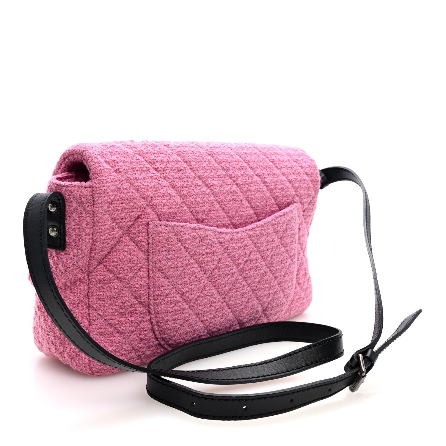 Chanel Easy Tweed Jumbo Reissue Messenger Flap Pink Black