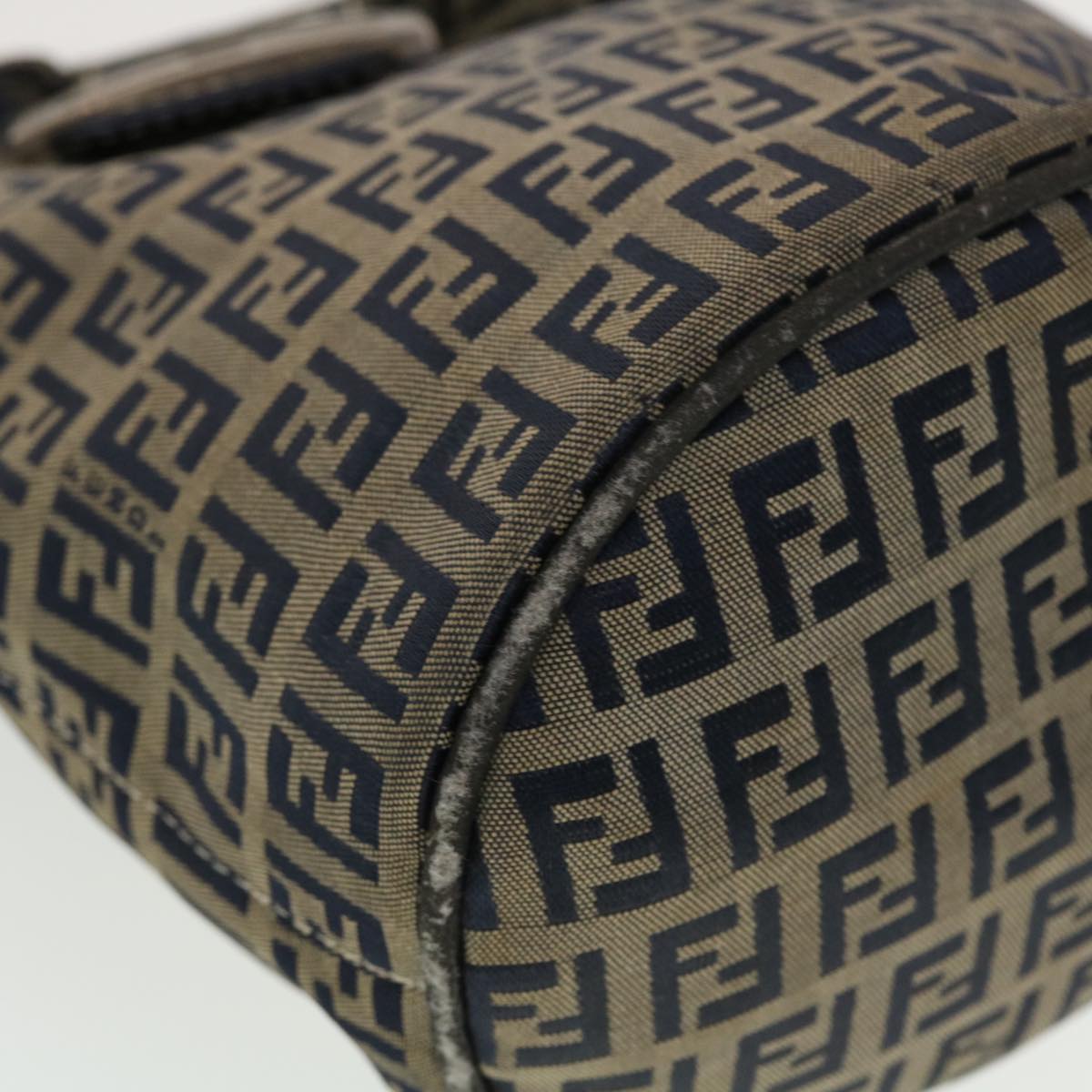 FENDI Zucchino Canvas Shoulder Bag Navy 2321-26765-018  44300