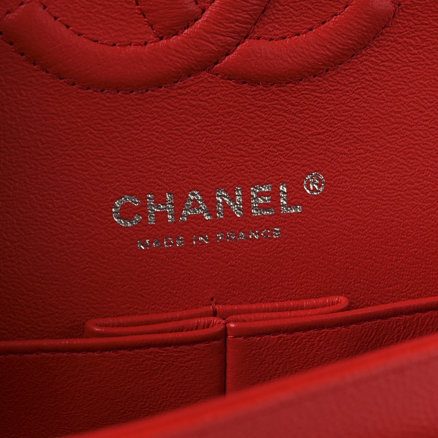Chanel Caviar Chevron Quilted Medium Double Flap Red