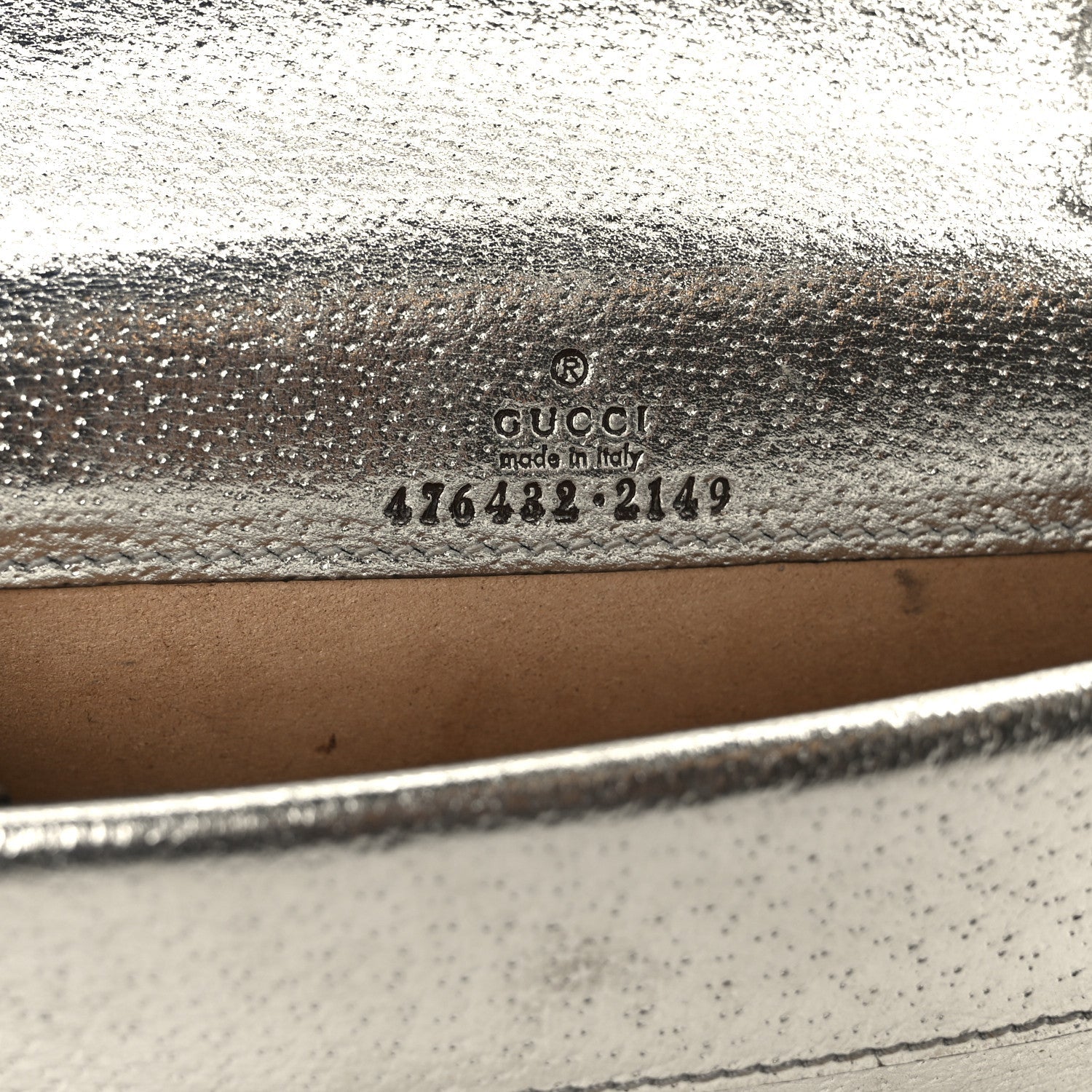 Gucci Metallic Calfskin Super Mini Dionysus Shoulder Bag Silver