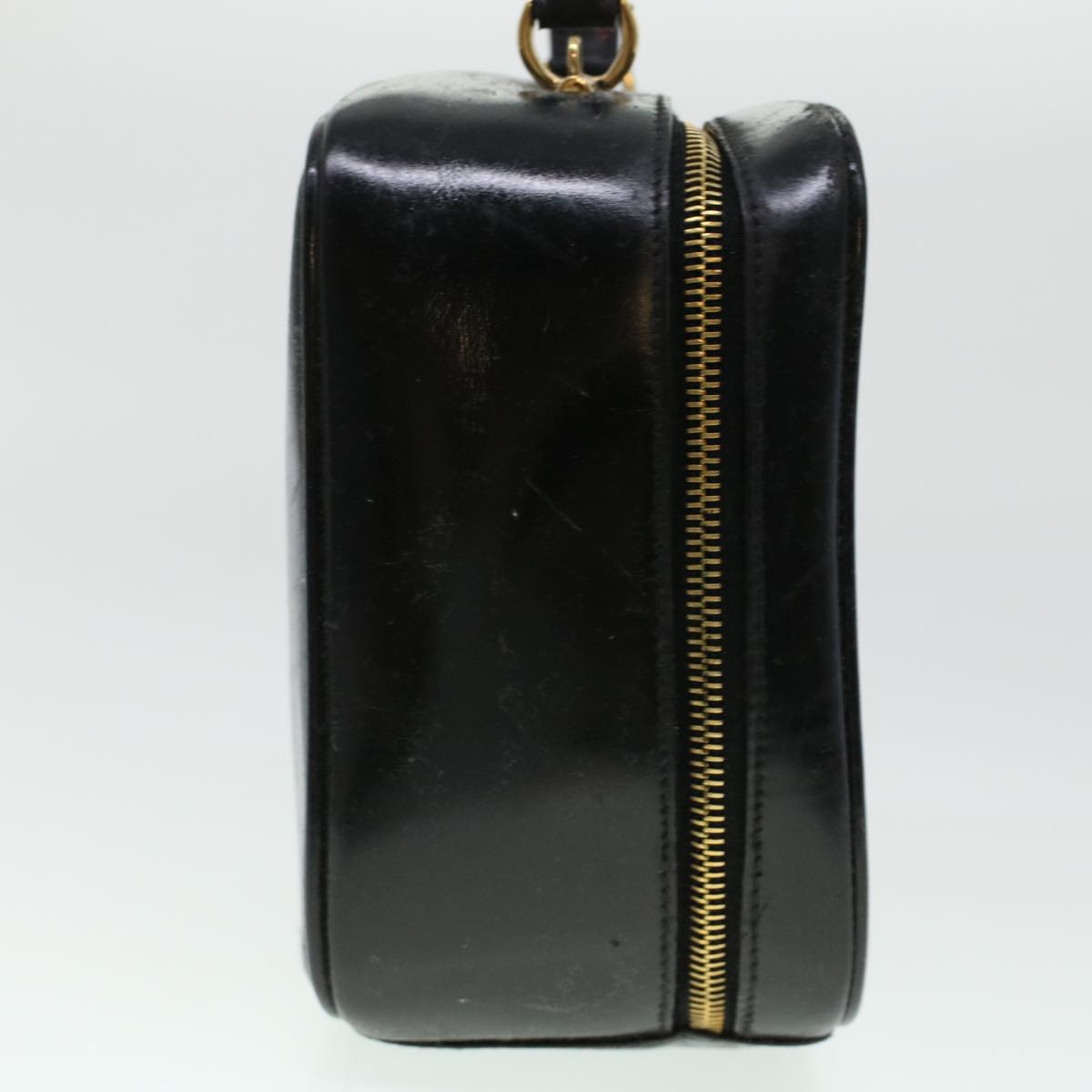 GUCCI Vanity Cosmetic Pouch Enamel 2way Black  44406