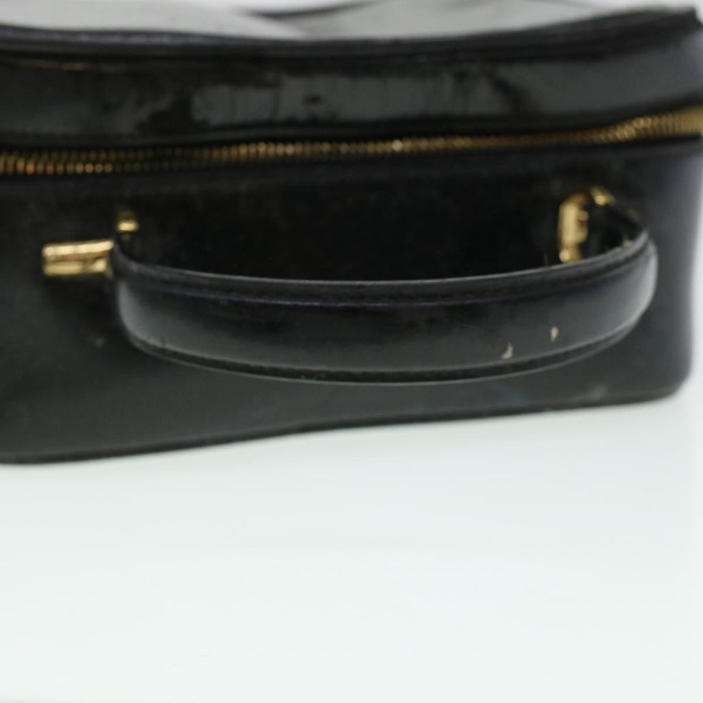 GUCCI Vanity Cosmetic Pouch Enamel 2way Black  44406