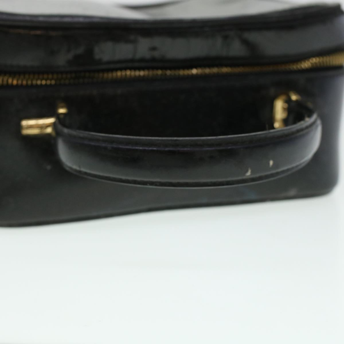 GUCCI Vanity Cosmetic Pouch Enamel 2way Black  44406