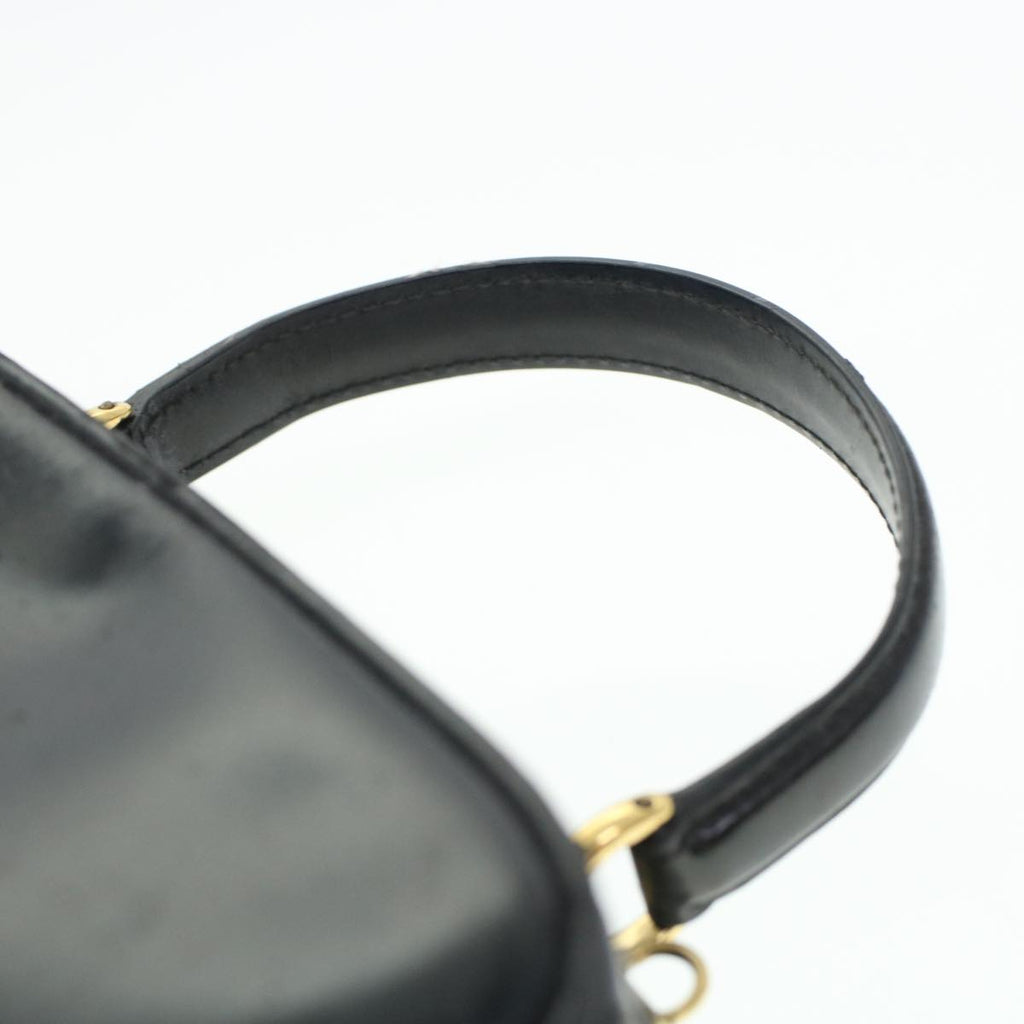 GUCCI Vanity Cosmetic Pouch Enamel 2way Black  44406
