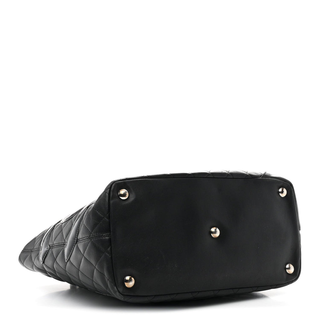 Chanel Calfskin Quilted Large Cambon Tote Black