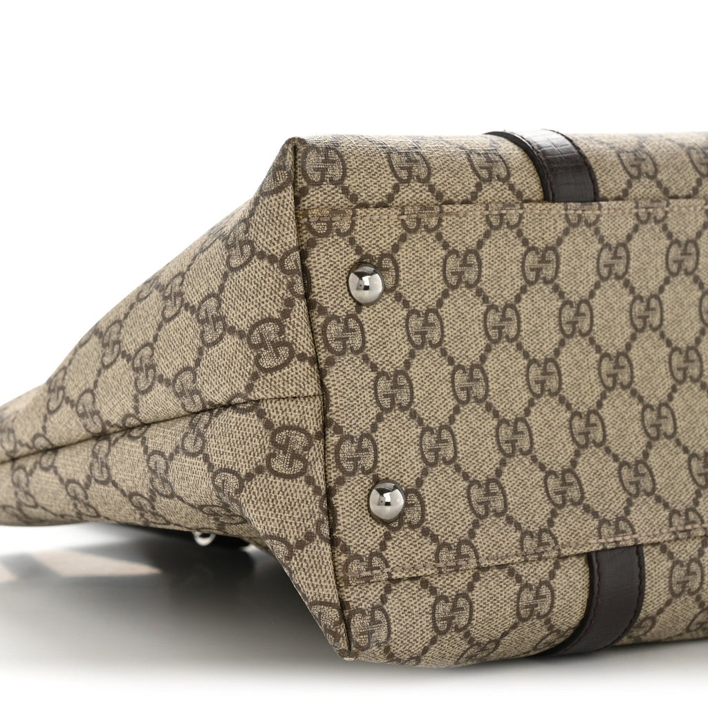 Gucci GG Plus Monogram Medium Joy Tote Dark Brown