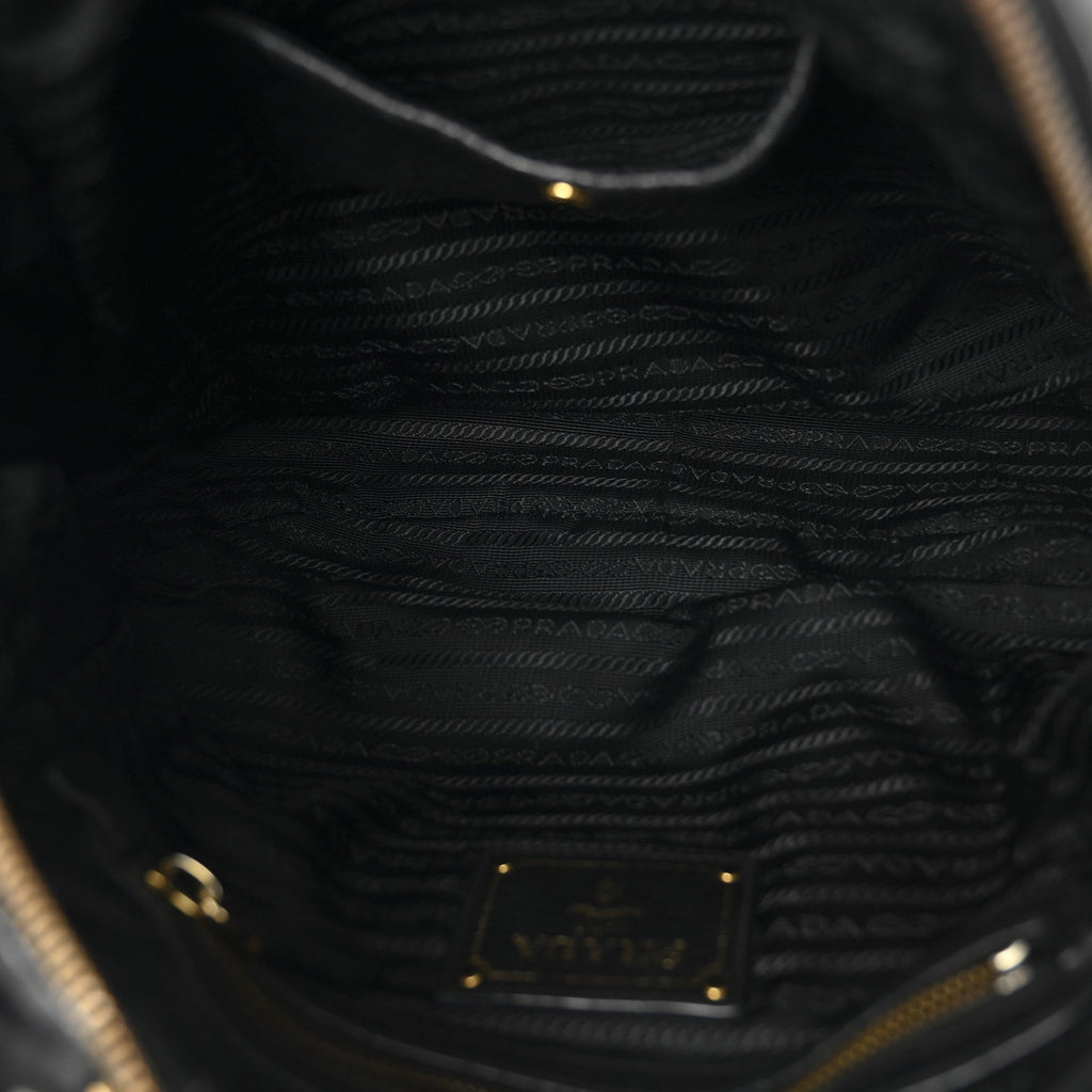 Prada Vitello Daino Shoulder Bag Black