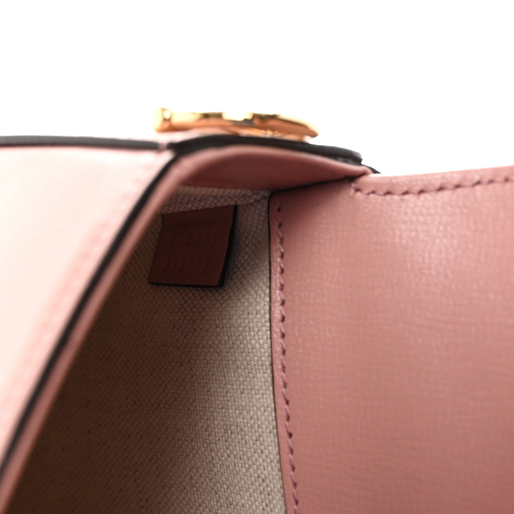Gucci Azalea Calfskin Crystal GG Monogram Mini Horsebit 1955 Shoulder Bag Pink