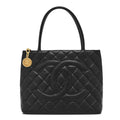 Chanel Caviar Quilted Medallion Tote Black