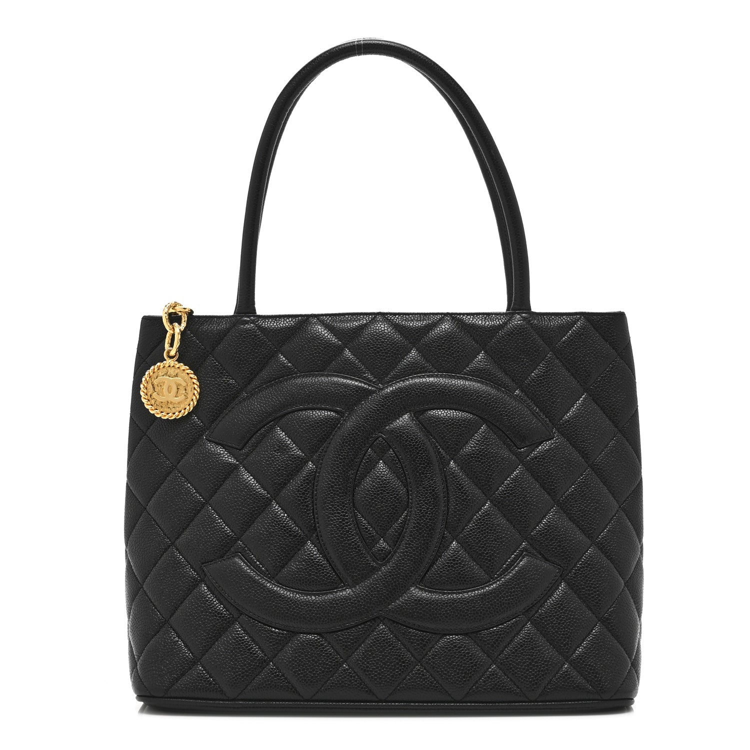 Chanel Caviar Quilted Medallion Tote Black