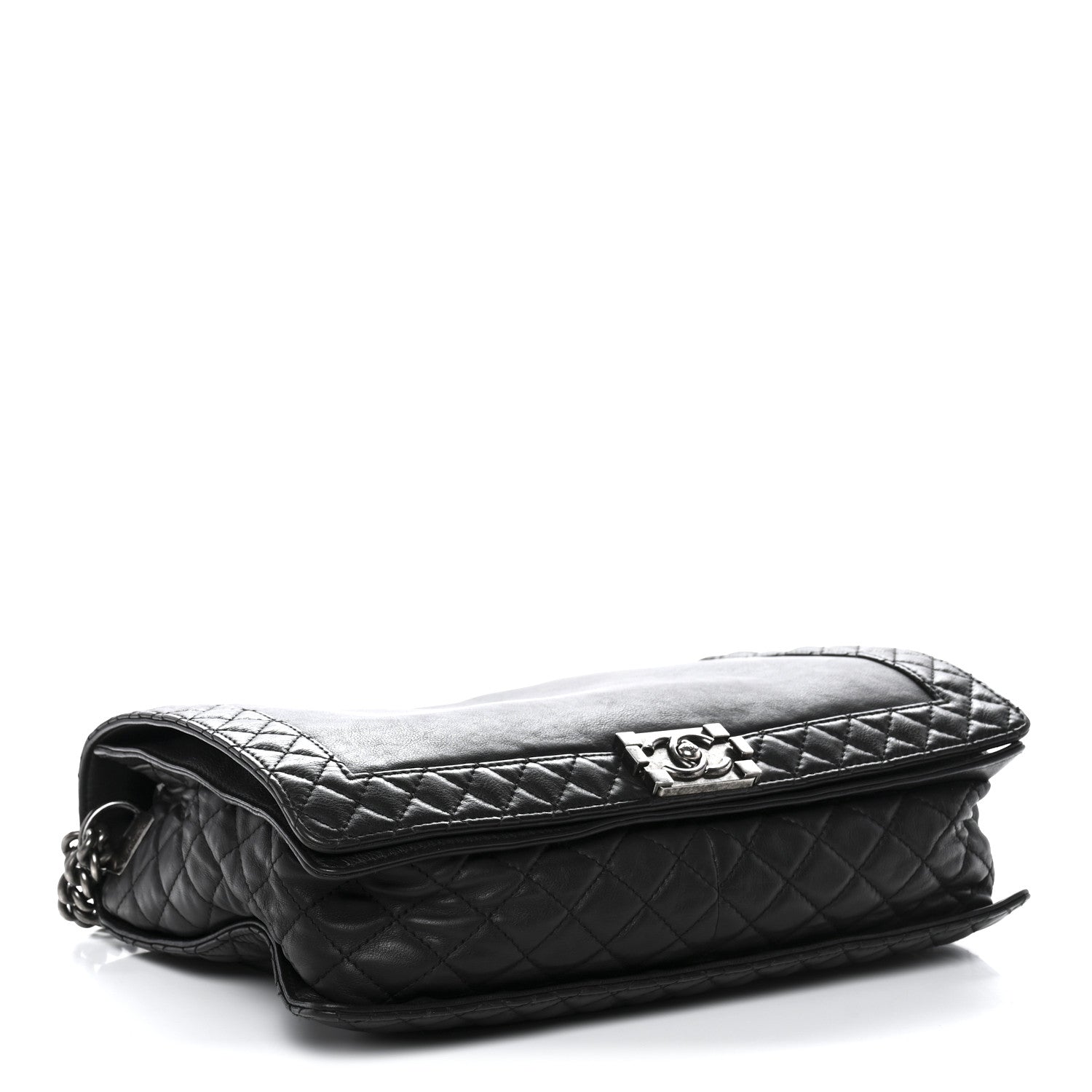 Chanel Calfskin Large Boy Reverso Flap Black