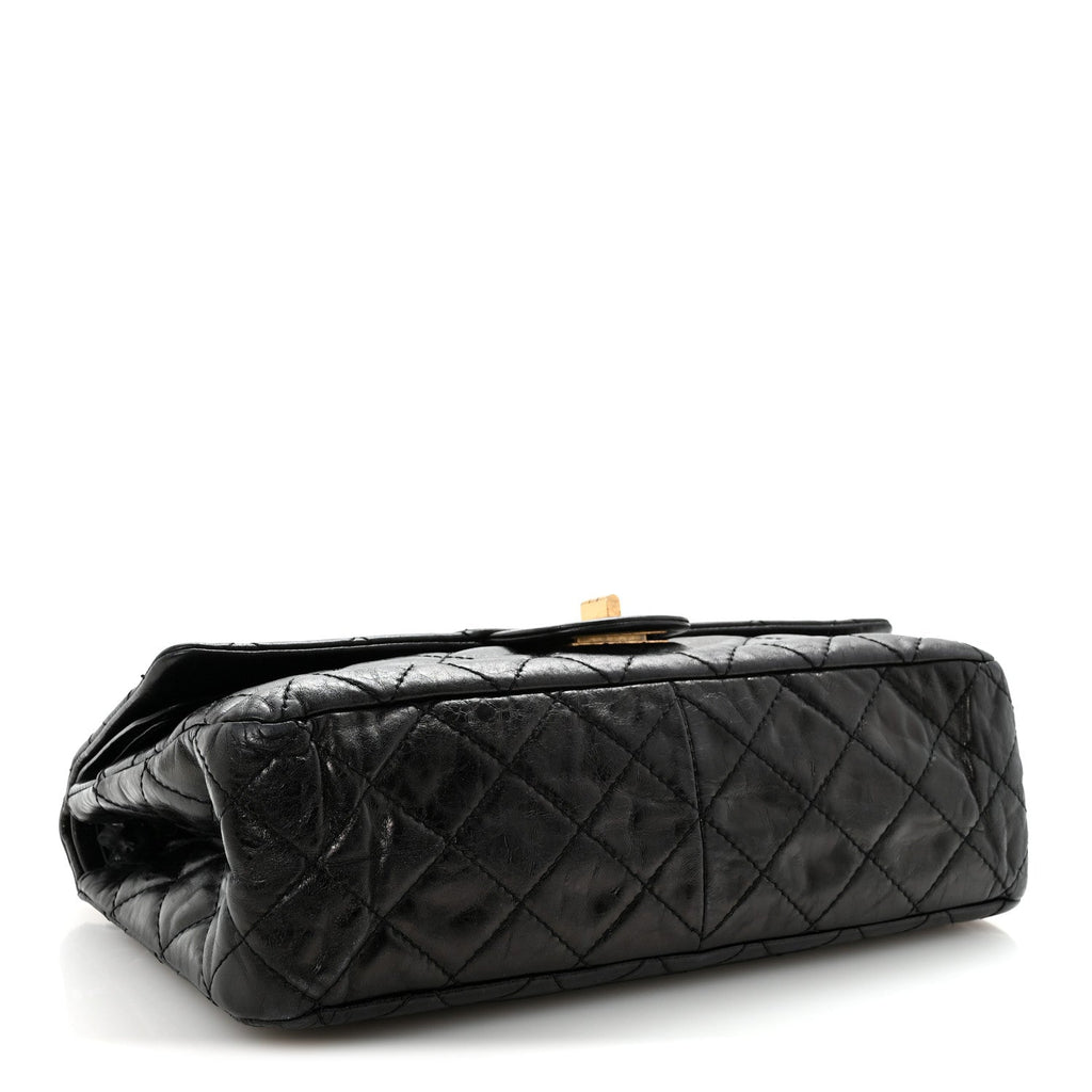 Chanel Aged Calfskin Quilted 2.55 Reissue 227 Flap Black