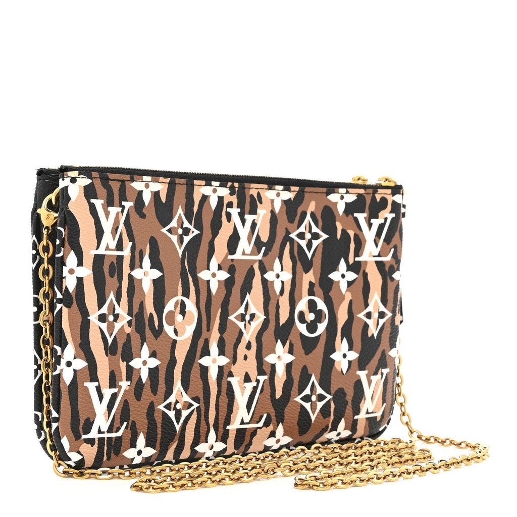 Louis Vuitton Monogram Giant Jungle Pochette Double Zip Black