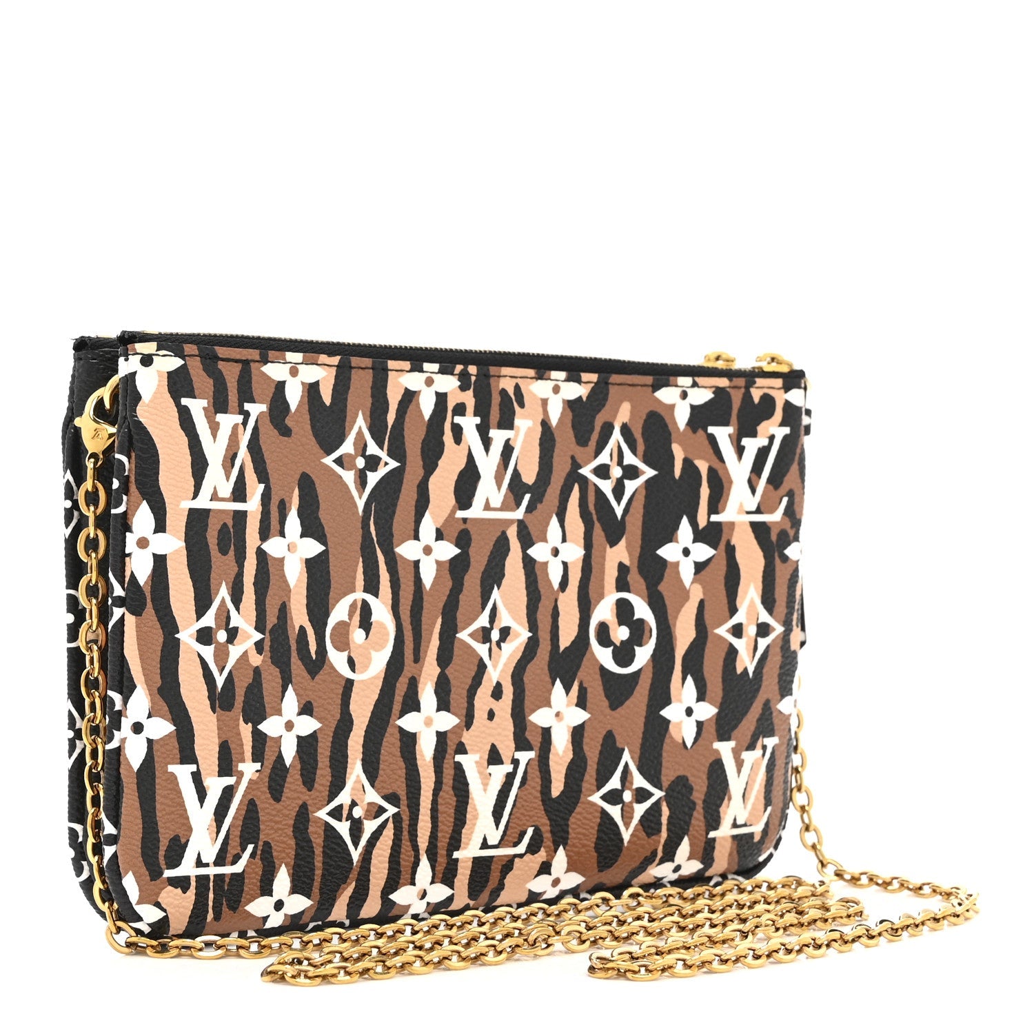 Louis Vuitton Monogram Giant Jungle Pochette Double Zip Black