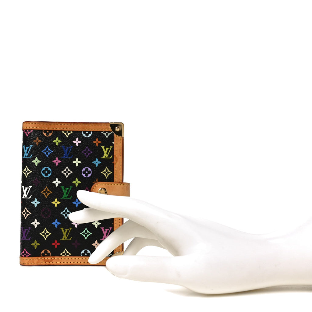Louis Vuitton Monogram Multicolor Small Ring Agenda Cover Black