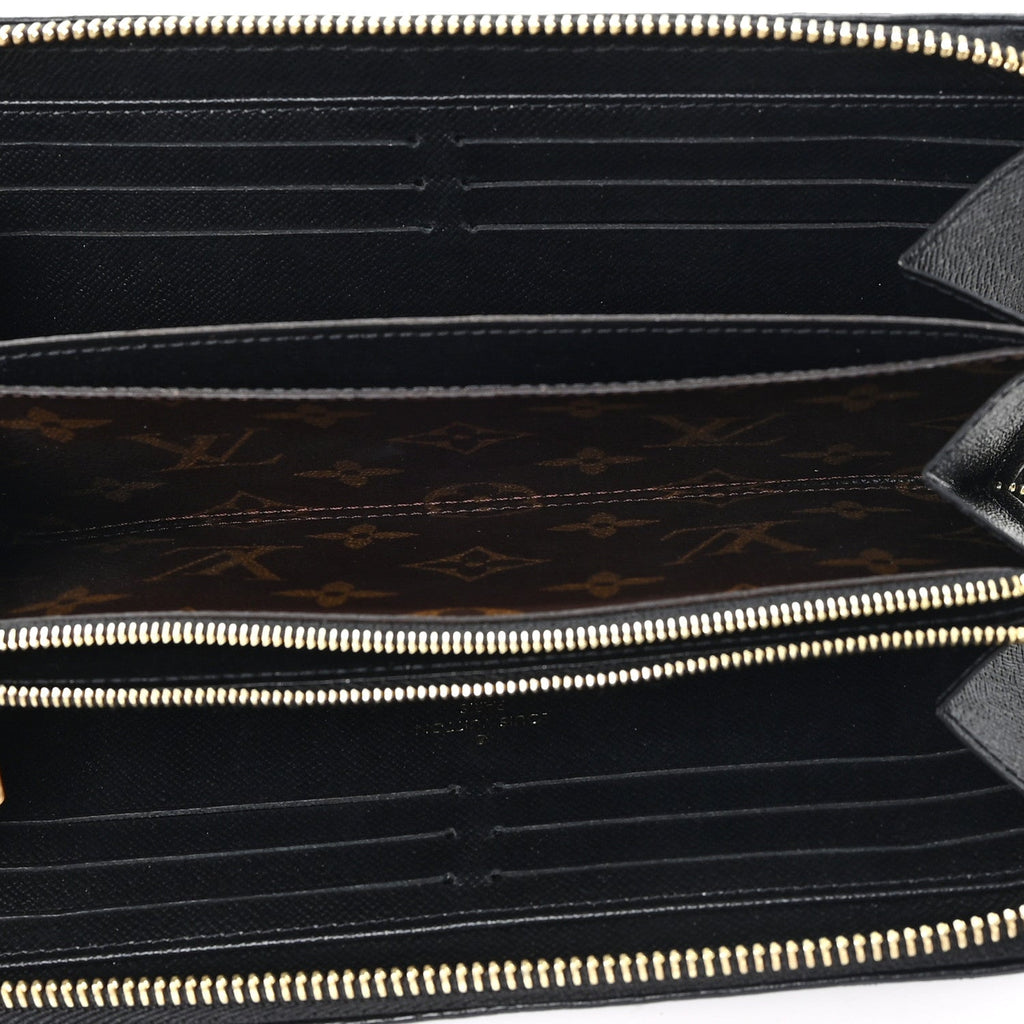 Louis Vuitton Monogram Zippy Retiro Wallet Black